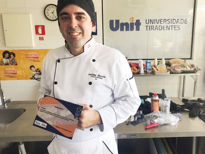 Luciano Moreira, vencedor da categoria estudantil do Enchefs-SE 2017 (Foto: Tatianne Melo)