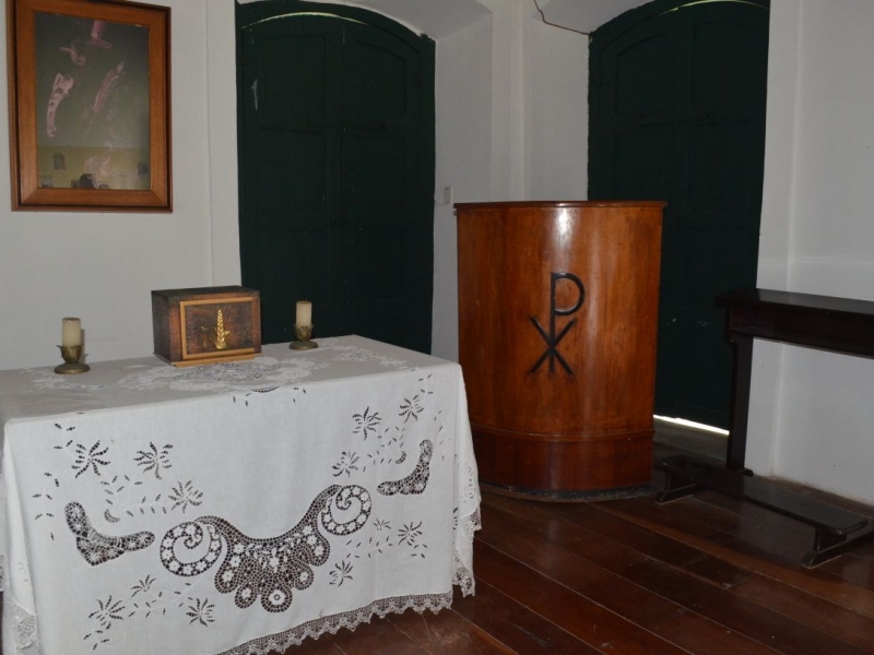 Museu de Arte Sacra de SÃ£o CristÃ³vÃ£o guarda mais de 500 peÃ§as sobre o catolicismo sergipano (Foto: Danielle Pereira)