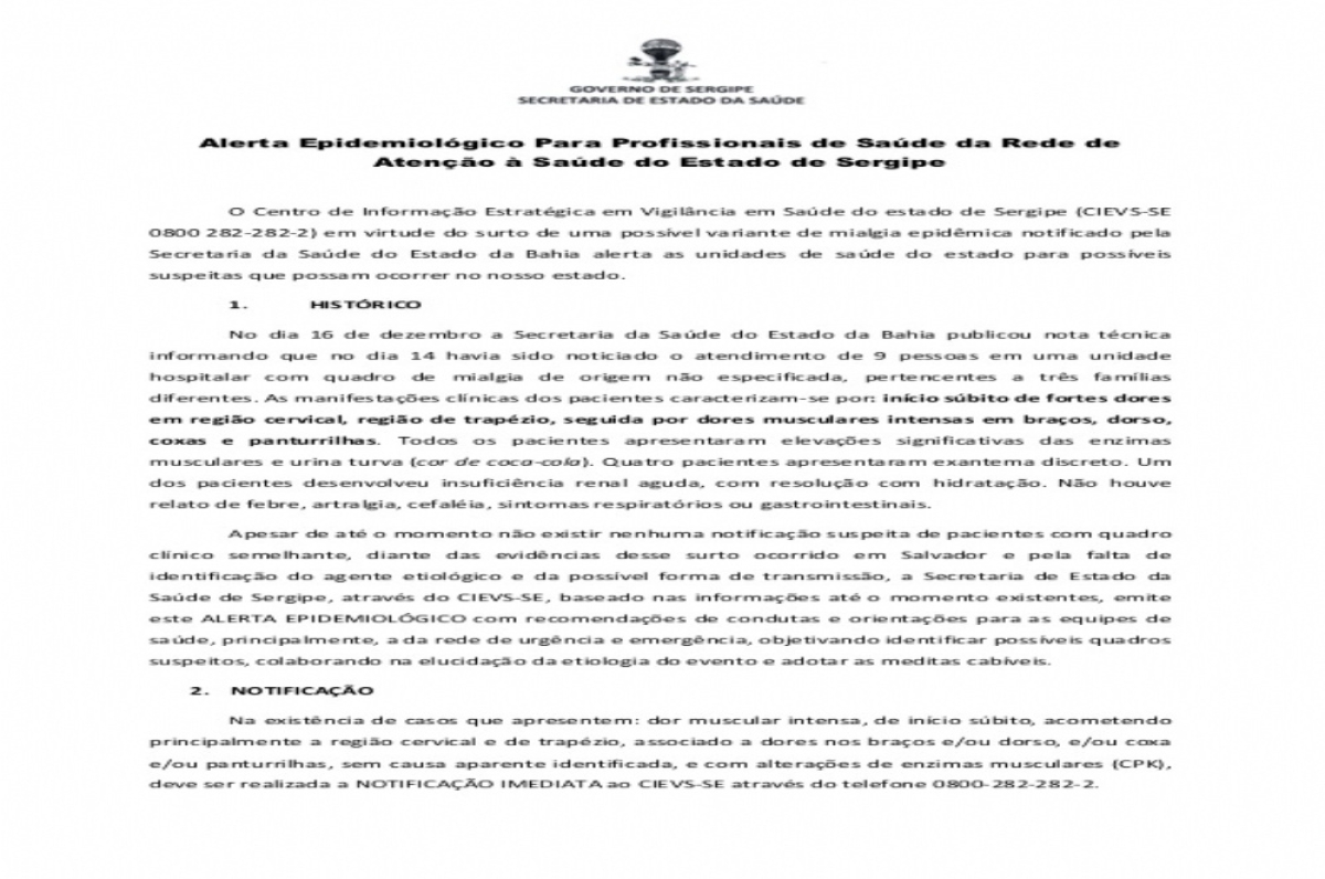 Centro de Informação Estratégica em Vigilância em Saúde do Estado de Sergipe (Imagem: SES/SE) Centro de Informação Estratégica em Vigilância em Saúde do Estado de Sergipe (Imagem: SES/SE)