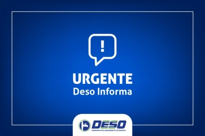 Interrupção temporária no abastecimento, em 04/01/17, nas localidades citadas (Imagem: DESO)
