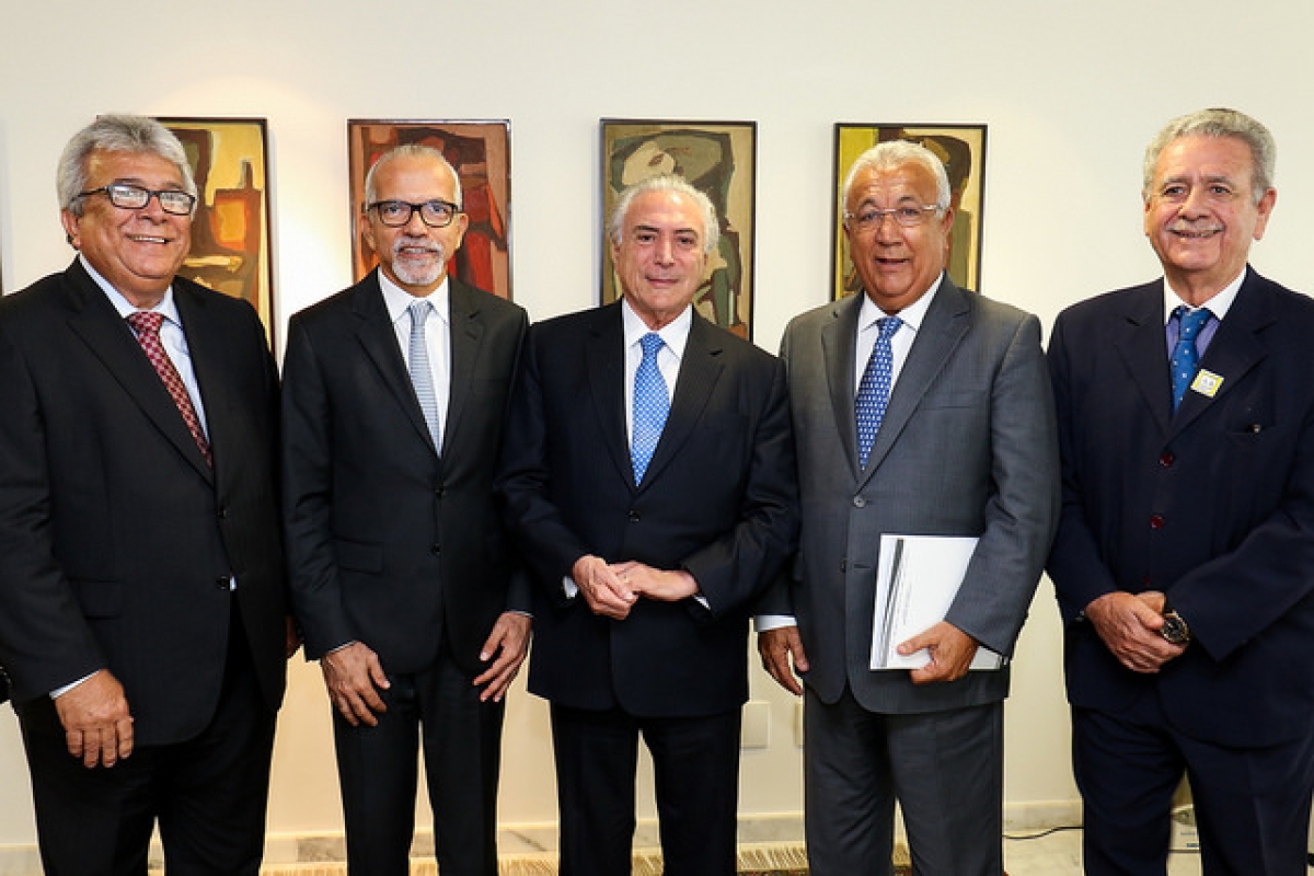 Jackson Barreto reúne-se com Michel Temer e pede celeridade nas ações na área da seca e aeroporto (Imagem: Alan Santos/Presidência da República)