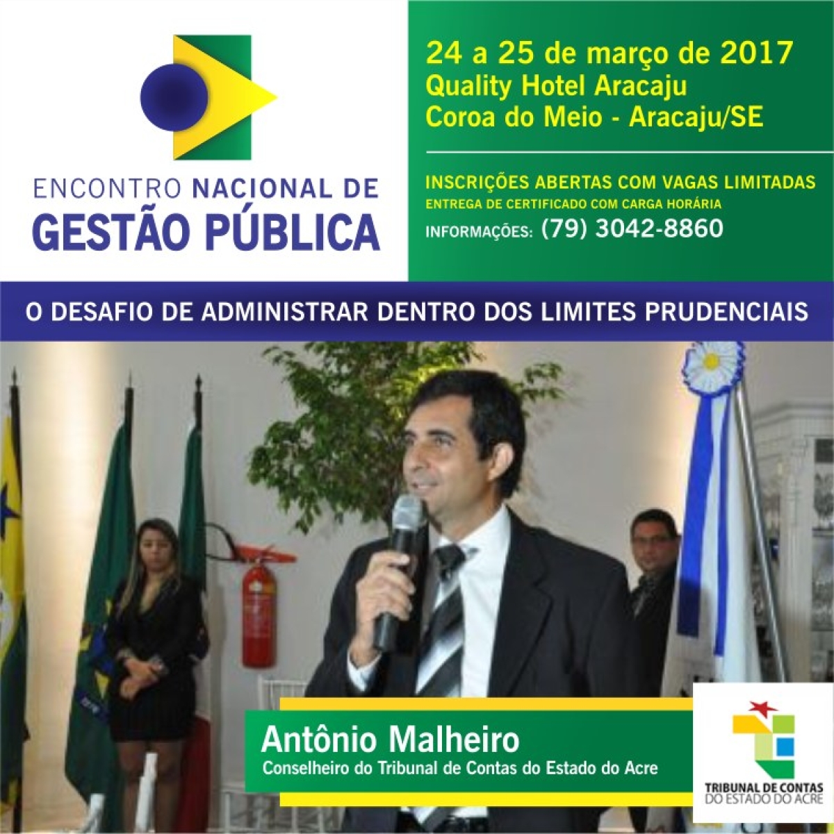 Conselheiro do Tribunal de Contas do Estado do Acre, Antônio Malheiros (Imagem: Falcão Centro de Capacitação)