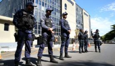 Polícia Militar do Distrito Federal reforça segurança para depoimento do ex-presidente Lula (Foto: Marcelo Camargo/Agência Brasil)
