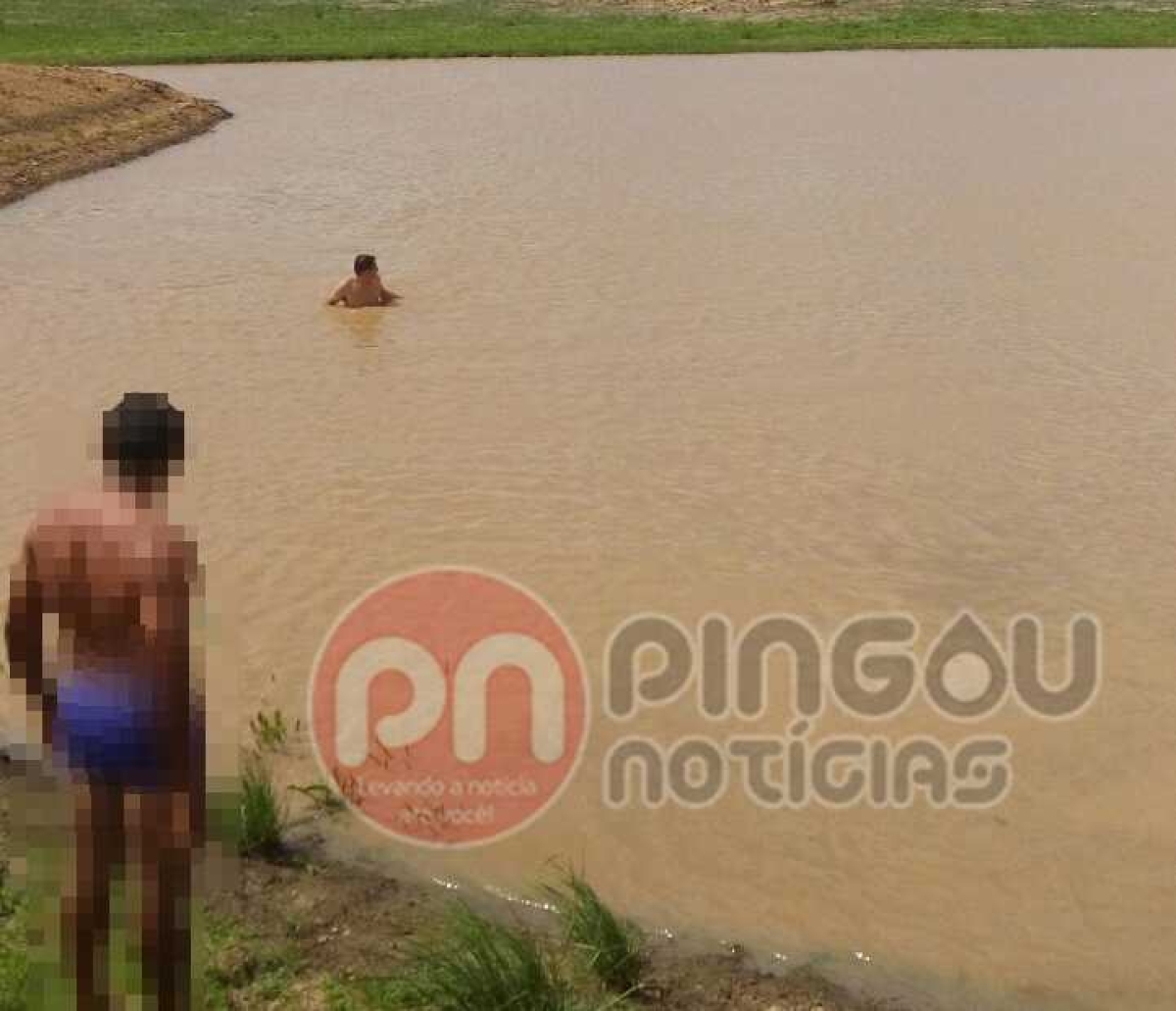 Homem morre afogado em barragem de Feira Nova (Foto: Reprodução/WhatsApp/Via Pingou Notícias)