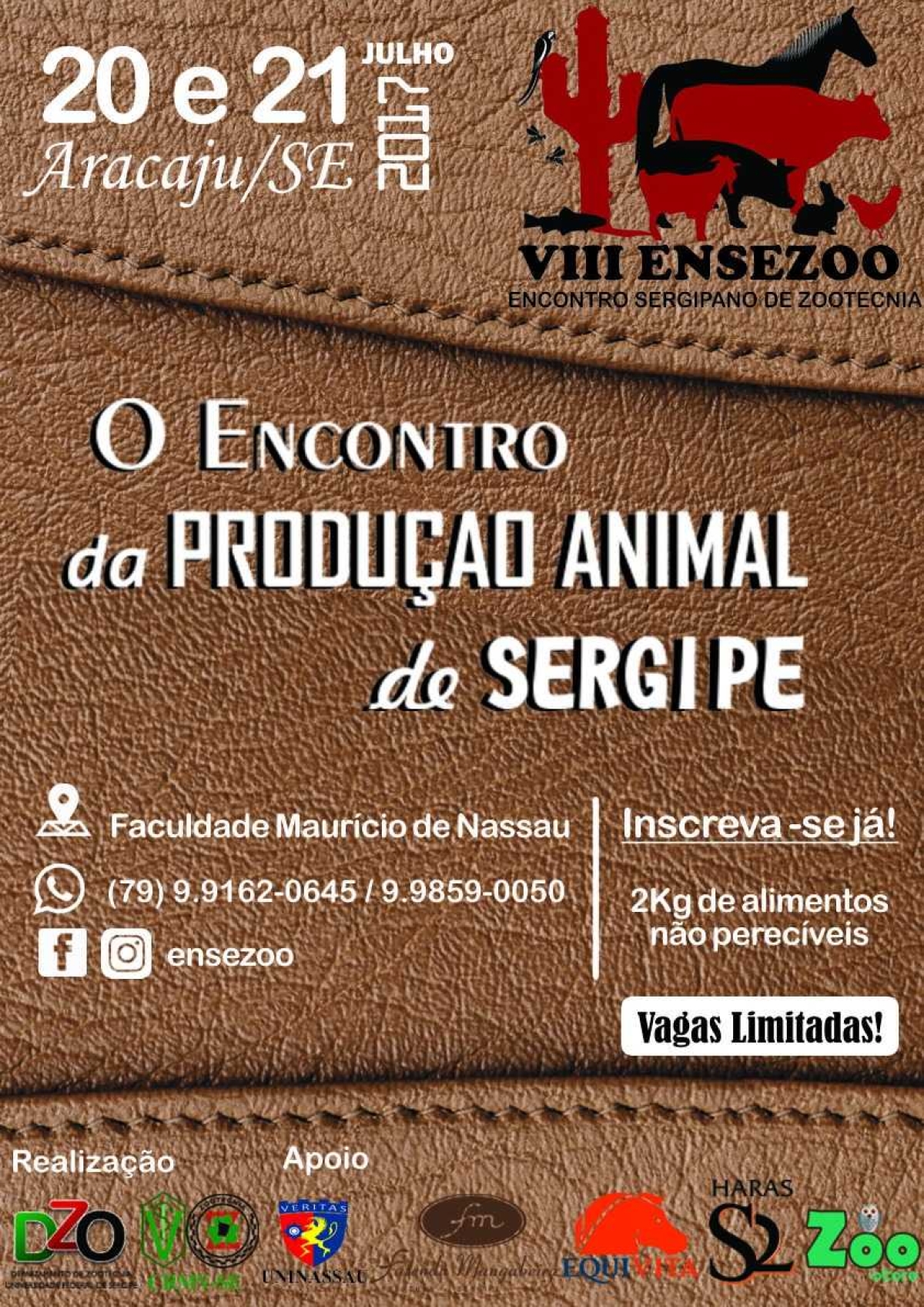 Estão abertas inscrições para o VIII Encontro Sergipano de Zootecnia (Imagem: Divulgação)