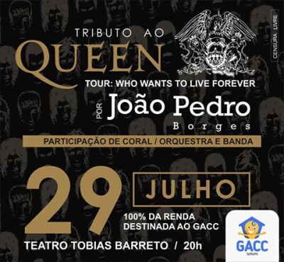 João Pedro Borges realiza Tributo ao Queen (Imagem: Divulgação)