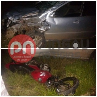 Homem morre em colisão entre carro e moto no Sertão (Foto: WhatsApp)