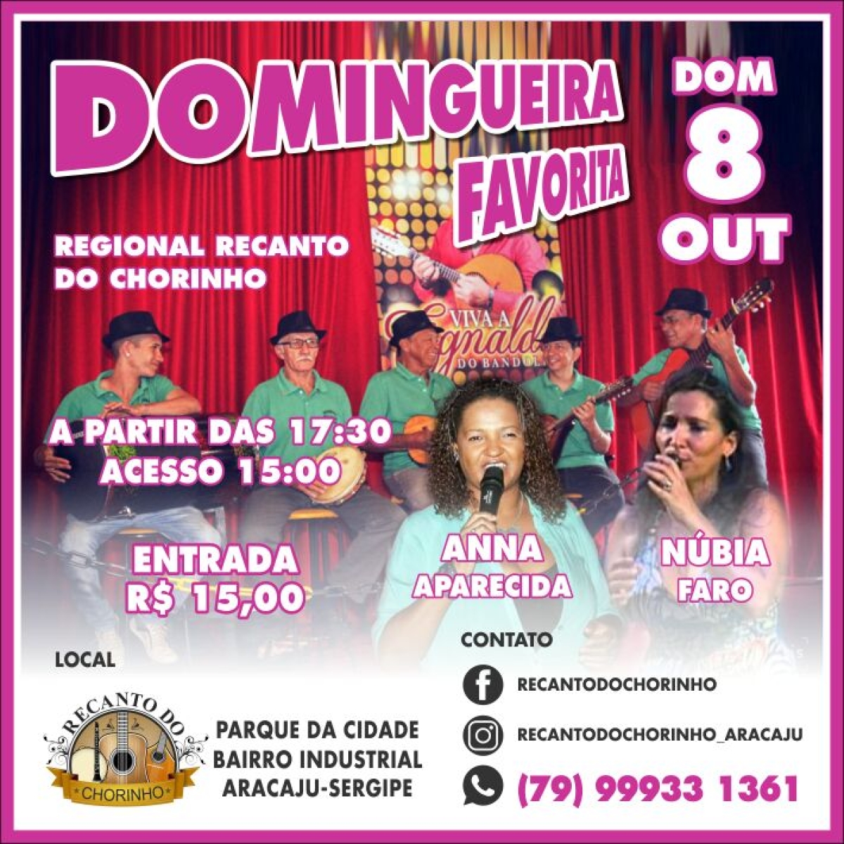 Núbia Faro participa da Domingueira Favorita Especial (Imagem: Divulgação)