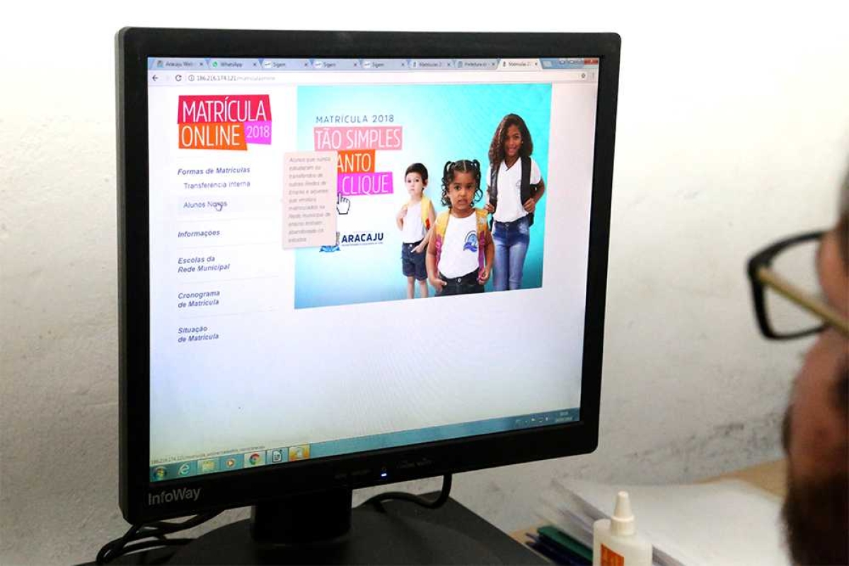 Portal da Matrícula Online da rede municipal de Aracaju está aberto (Foto: Sérgio Silva/ PMA)
