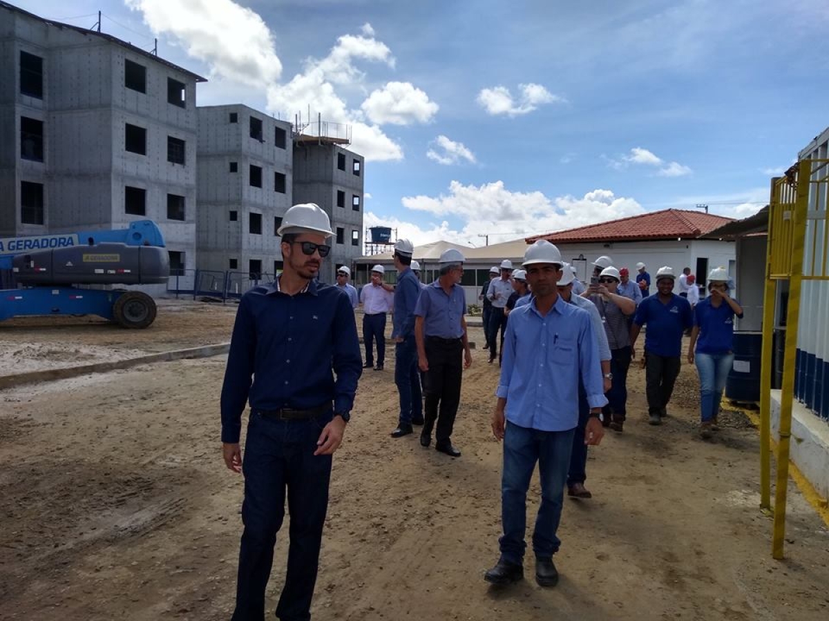 Empresas de construção conhecem obra da Construtora Impacto e enaltecem organização e qualidade (Foto: Assessoria)