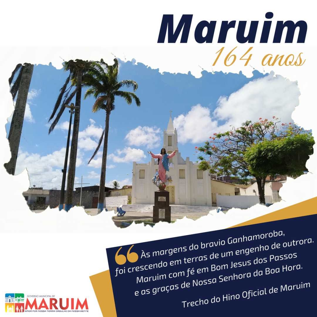 Maruim comemora 164 anos de emancipação política (Imagem: Divulgação/ Prefeitura de Maruim)