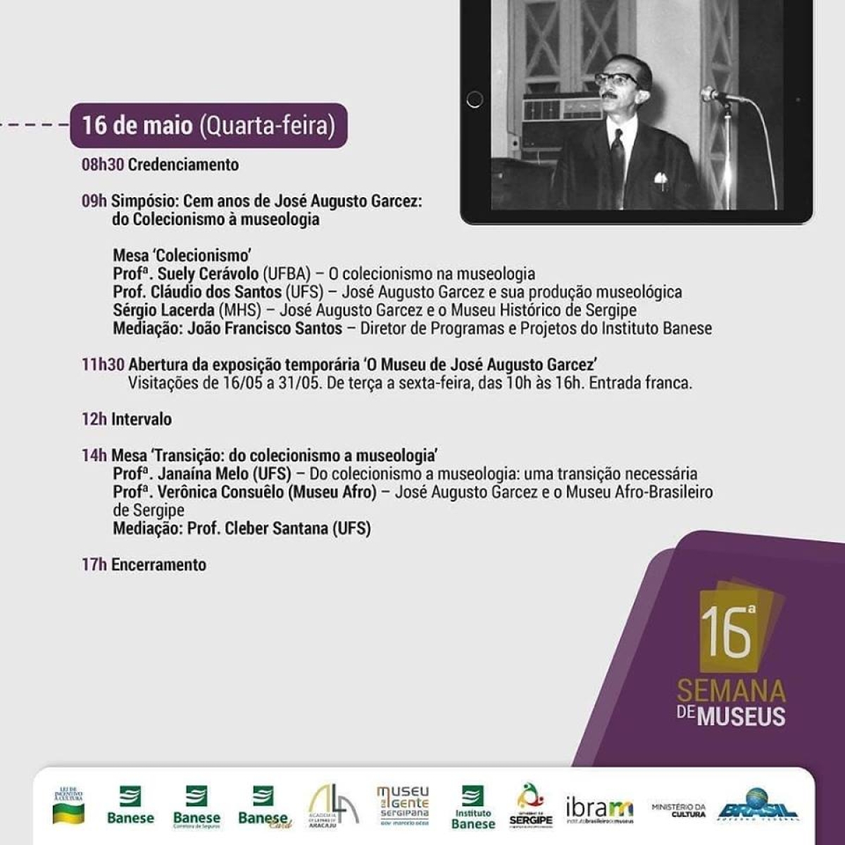 Museu da Gente Sergipana abre 16ª Semana Nacional de Museus em Sergipe (Imagem: Divulgação)