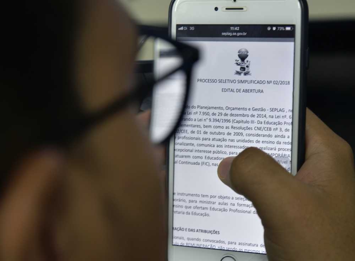 Sergipe divulga resultado provisório do PSS da Educação para executor de serviços básicos e educador profissionalizante (Foto: Janaína Santos/ Seed/SE)