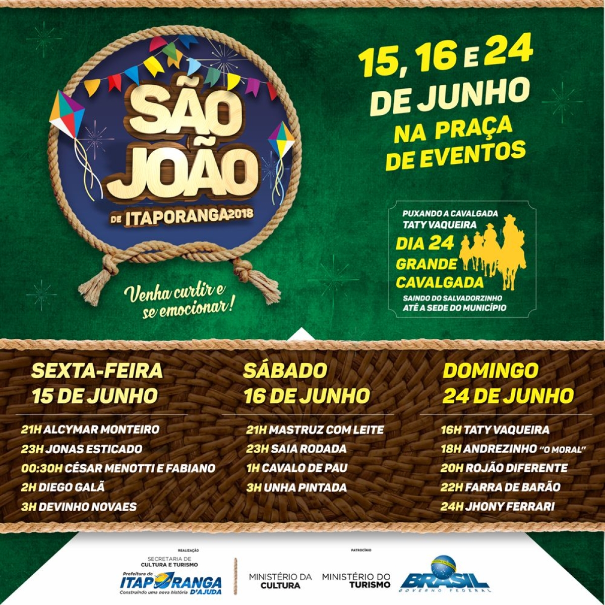 Programação do São João de Itaporanga 2018 é divulgada oficialmente (Imagem: Divulgação)