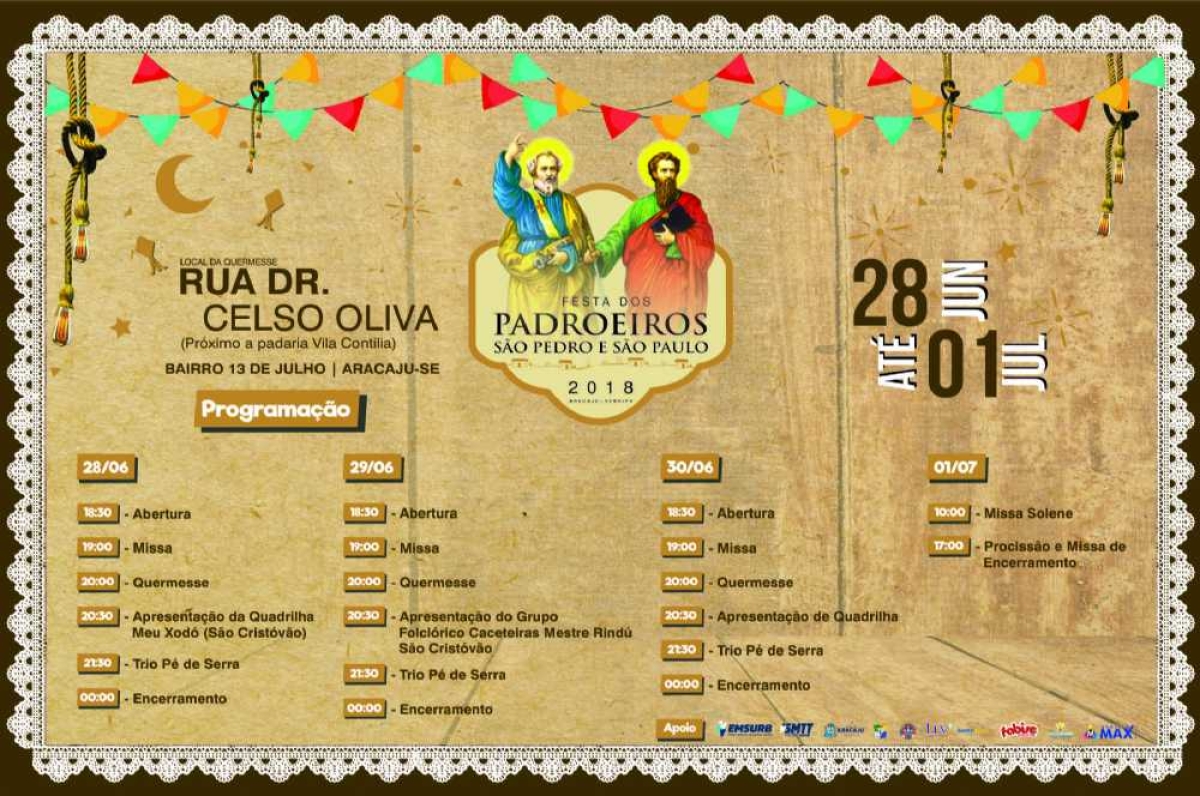 O evento é gratuito e acontecerá das 19h à 1h na paróquia (Foto: Arquidiocese de Aracaju)