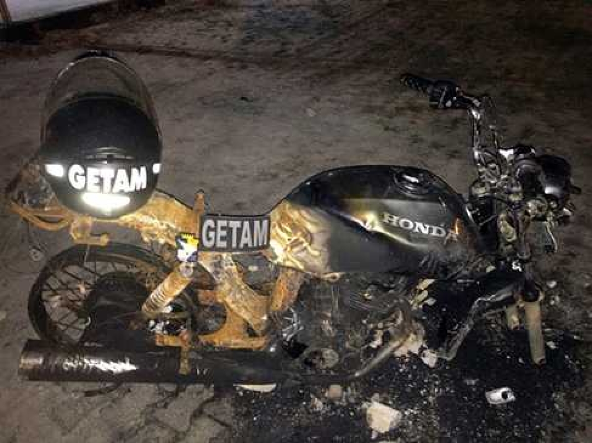 Moto roubada é recuperada pela PM no Luiz Alves (Foto: PM/SE)