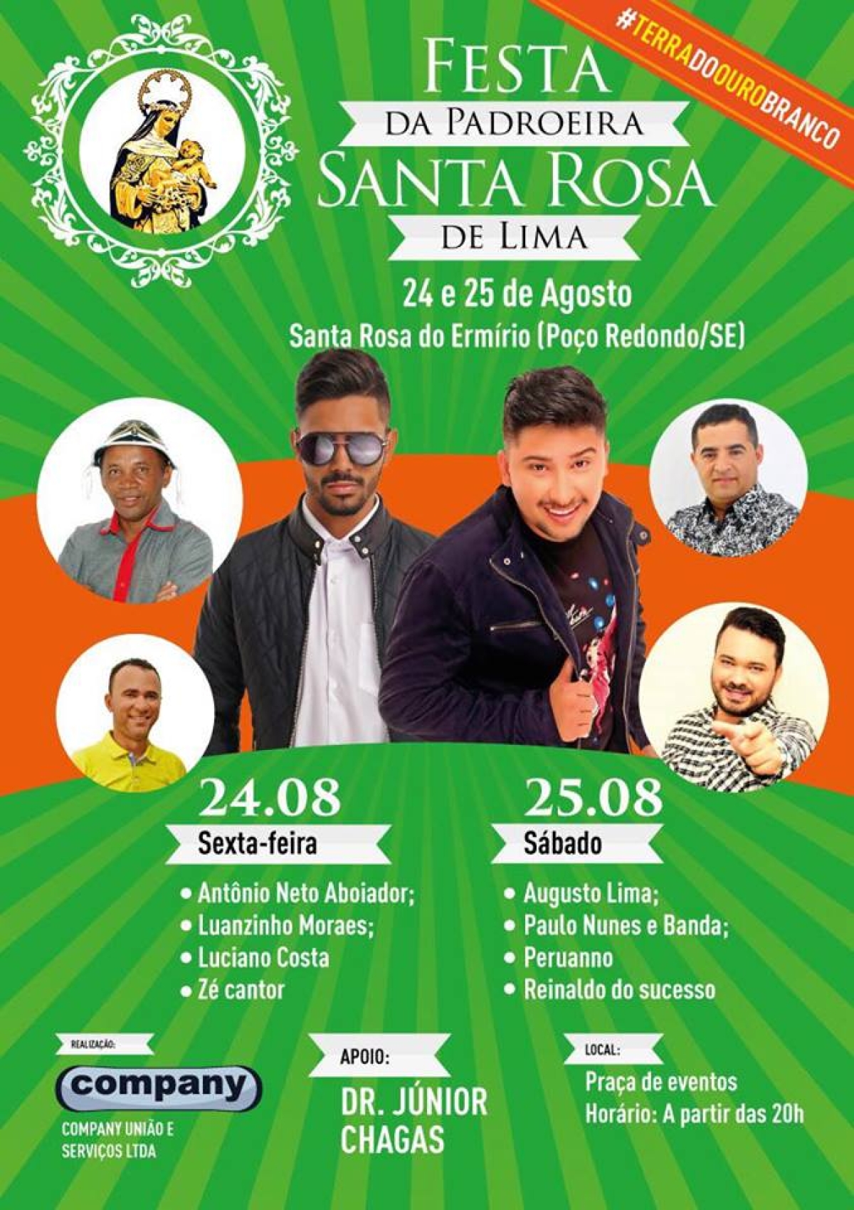 Confira a programação da festa da padroeira de Santa Rosa do Ermírio (Imagem: Divulgação)