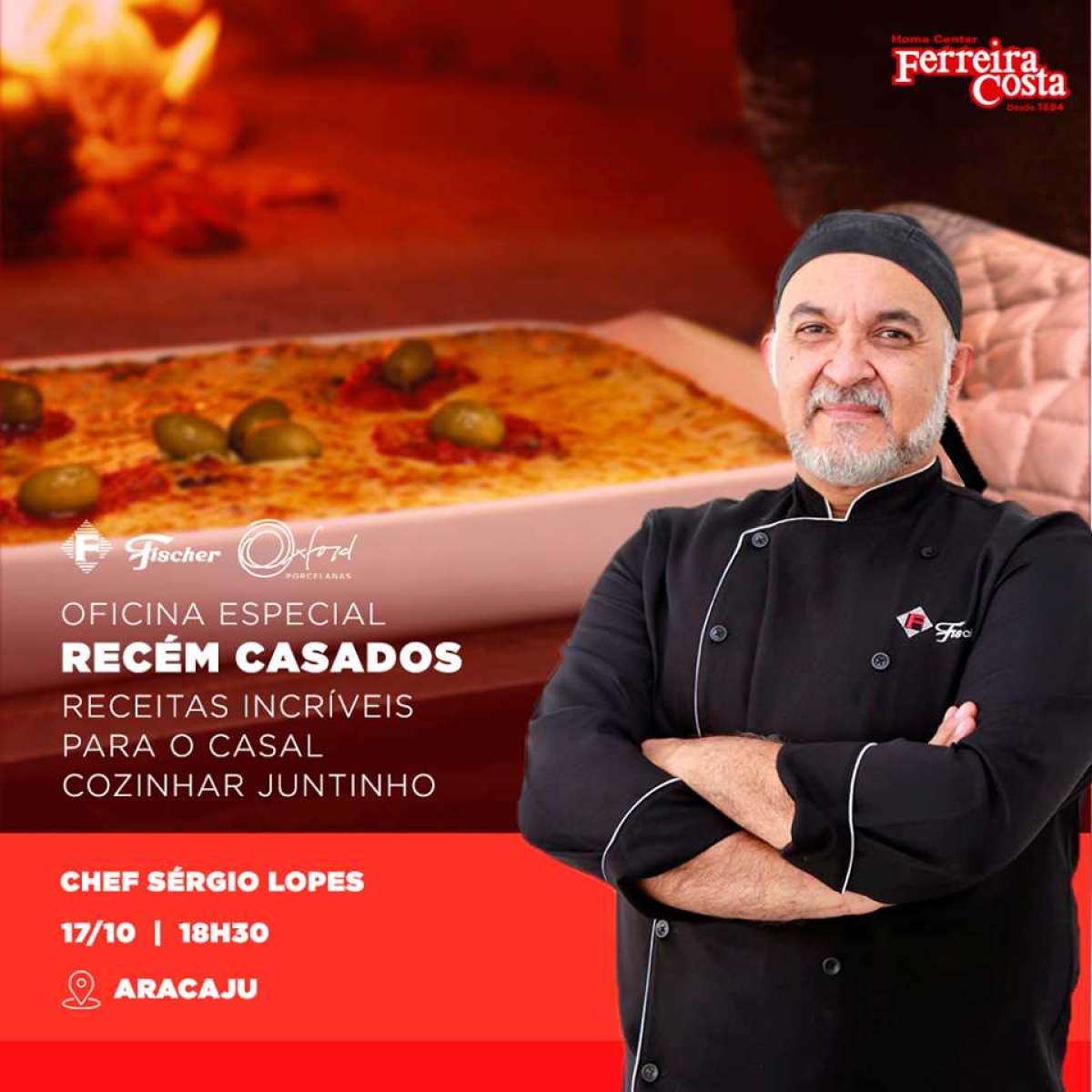 Chef Sérgio Lopes realiza oficina de culinária gratuita para recém-casados em Aracaju (Foto: Divulgação)