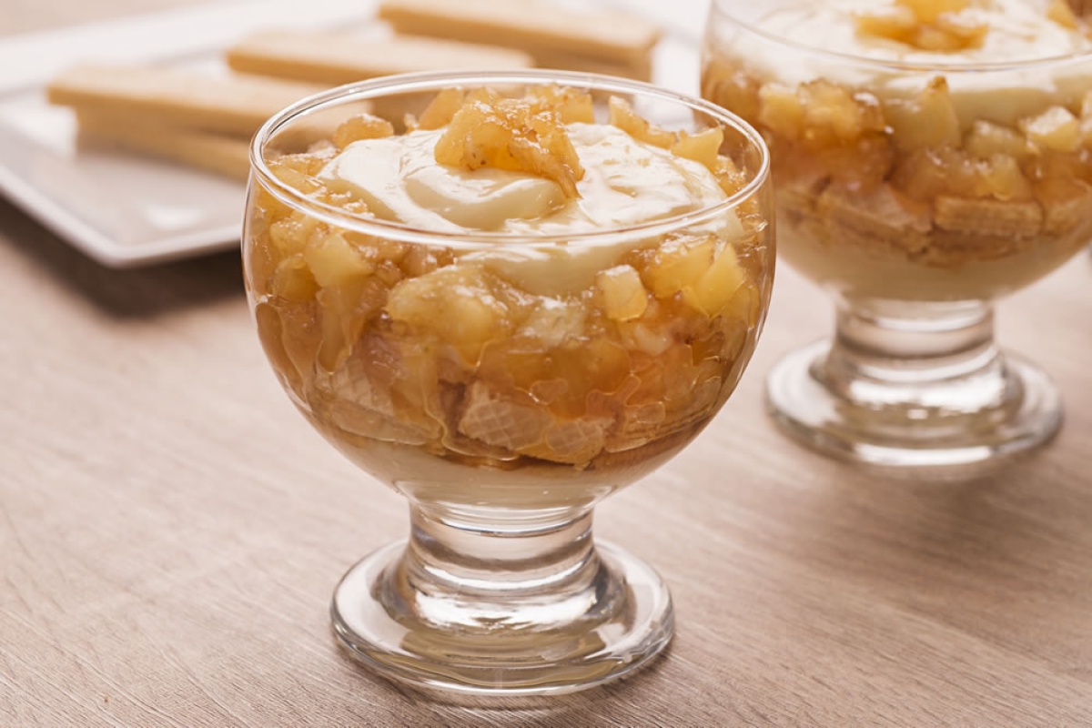 Pavê de Abacaxi com Biscoito Wafer de Abacaxi  (Foto: Divulgação)