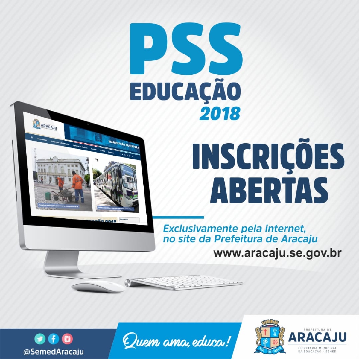 Prefeitura de Aracaju inicia as inscrições do PSS para contratação de professores (Imagem: Divulgação/ Semed/Aracaju)