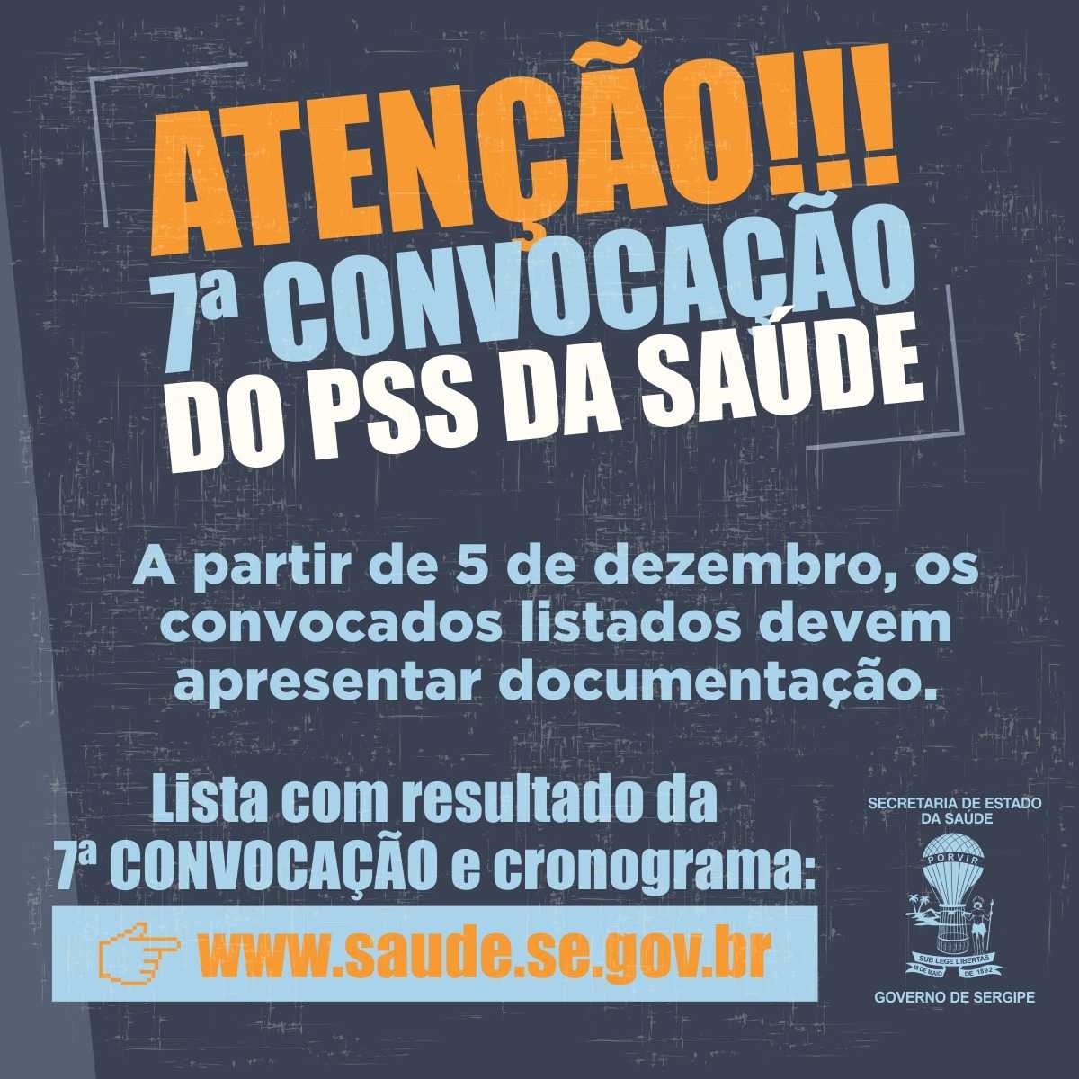 FHS divulga 7º lista com novos convocados no PSS da Saúde de Sergipe (Imagem: Divulgação)