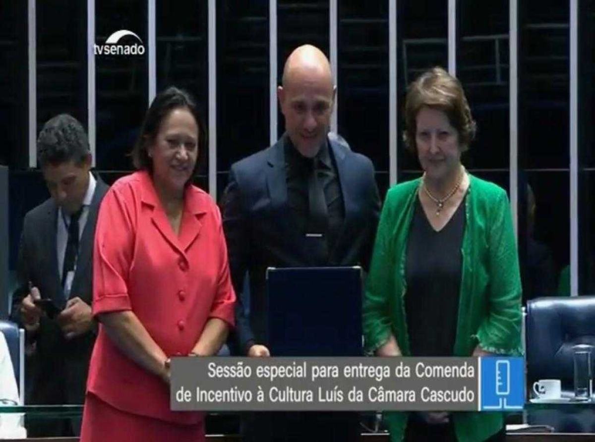 Comenda Câmara Cascudo, do Senado Federal, é entregue ao Museu da Gente Sergipana (Foto: Reprodução/ TV Senado)