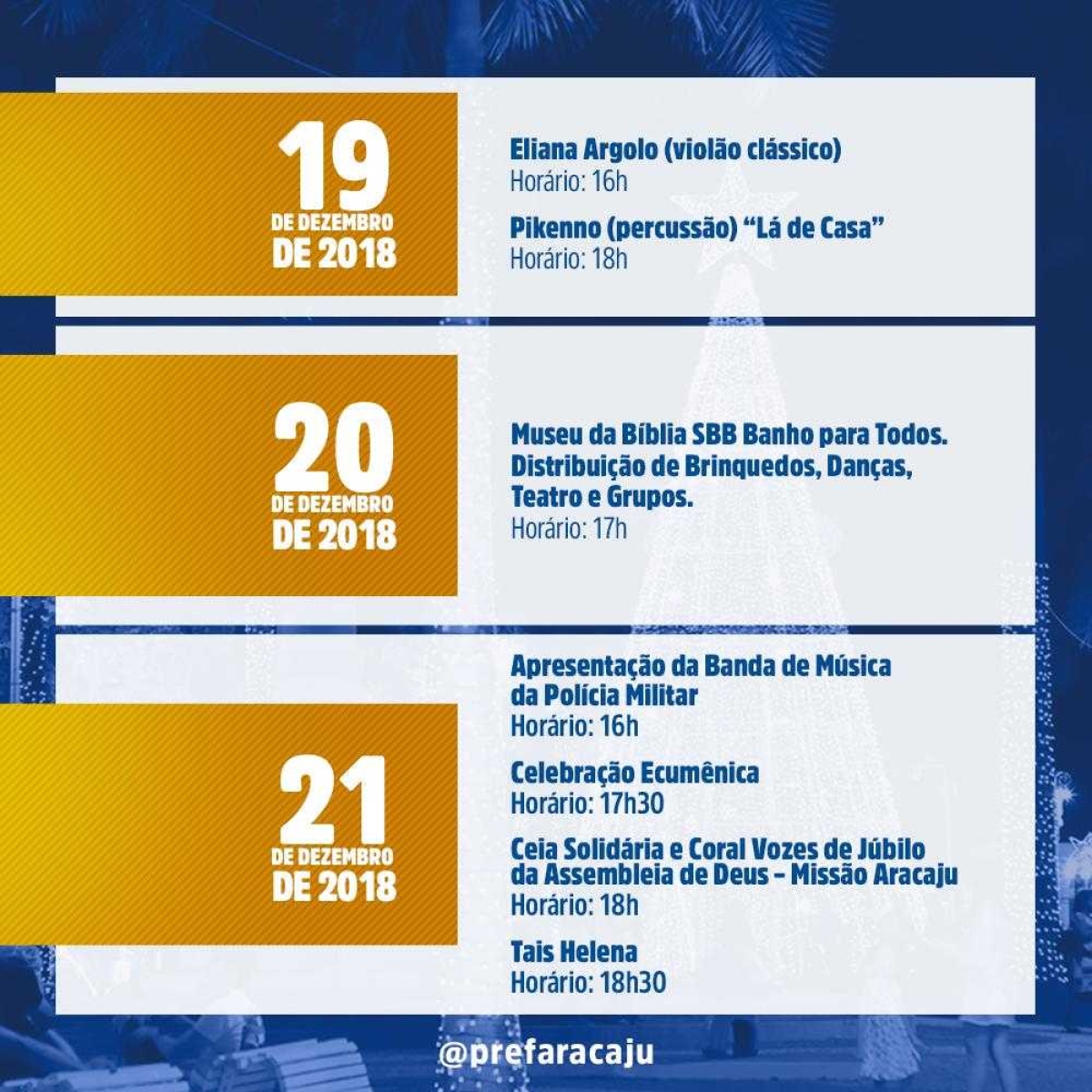 Confira a programação do Natal Iluminado 2018 (Imagem: Divulgação/ Secom PMA)