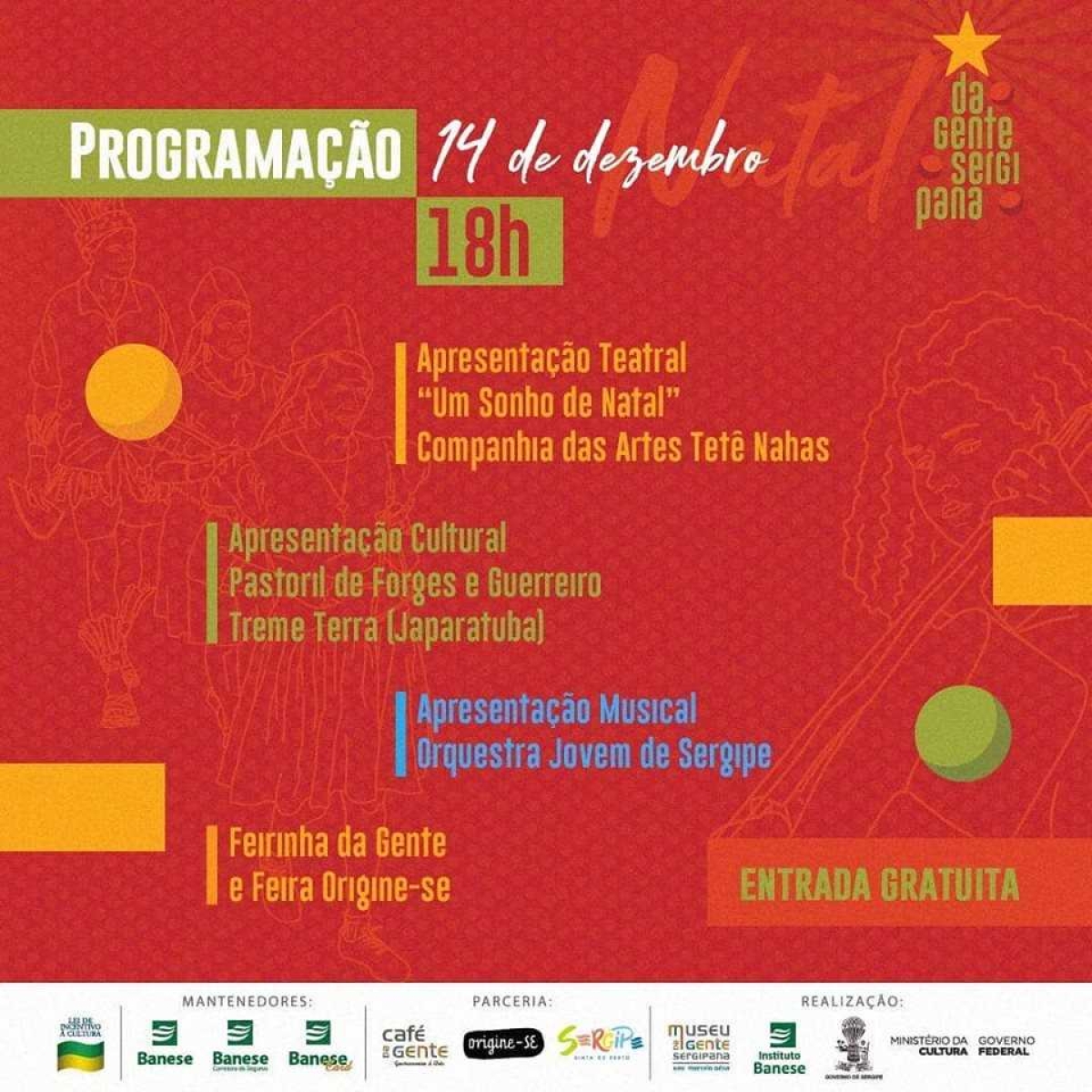 Museu da Gente Sergipana realiza programação de natal (Imagem: Divulgação)