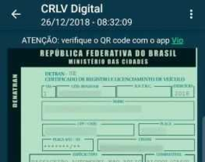 CRLV Digital já é disponibilizado pelo Detran/Sergipe (Imagem: Reprodução)