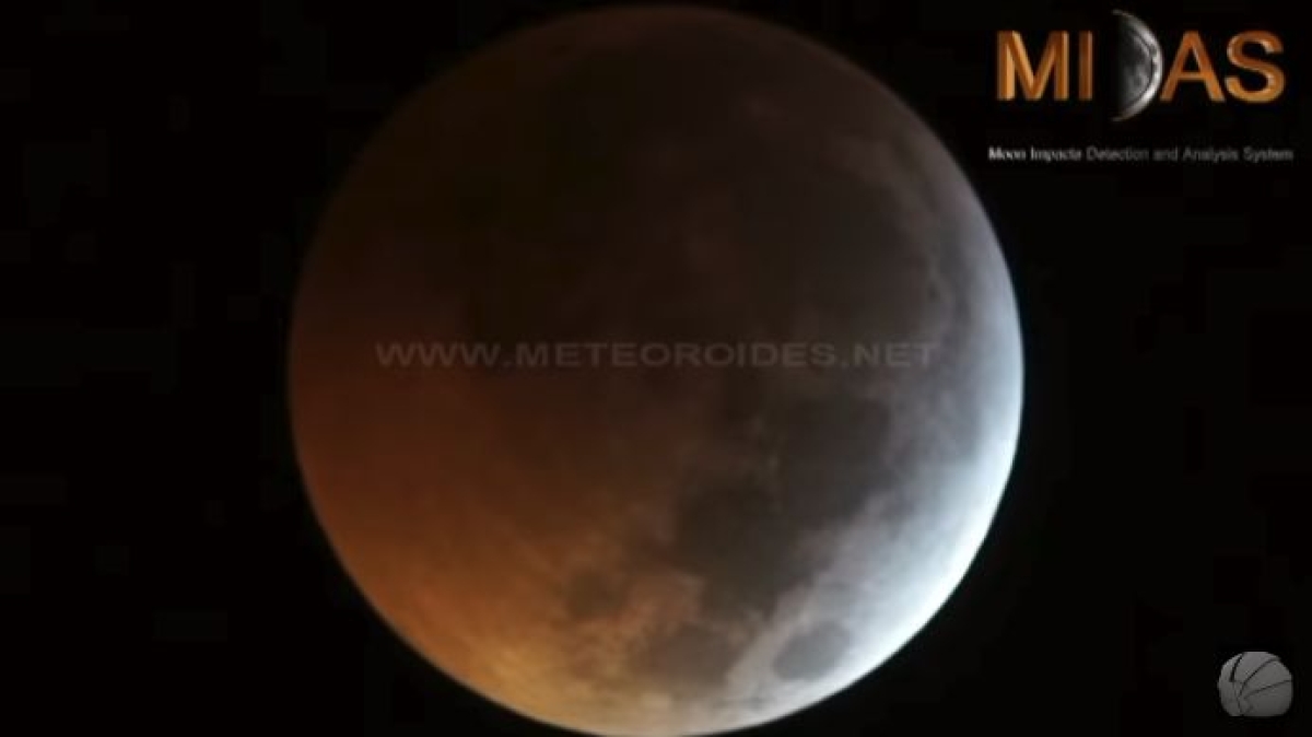 Lua foi atingida por meteorito durante a Superlua de Sangue (Imagem: Reprodução de vídeo/ YouTube/ Jm Madiedo)