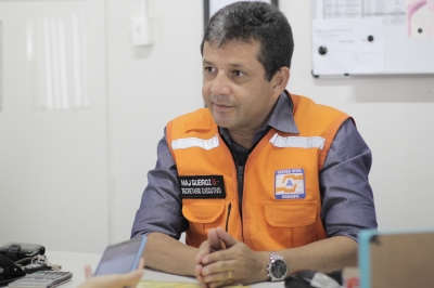O secretário executivo do Depec, major Luciano Queiroz, explicou como é o funcionamento do sistema em Sergipe (Foto: Pritty Reis/ ASN)