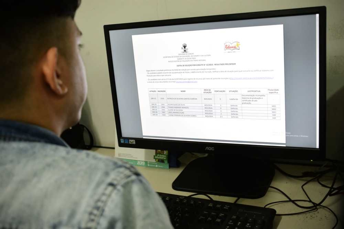 Ensino Médio Integral: Seduc divulga lista dos professores candidatos inscritos no edital de carta-convite (Foto: Eugênio Barreto/ Seduc/SE)
