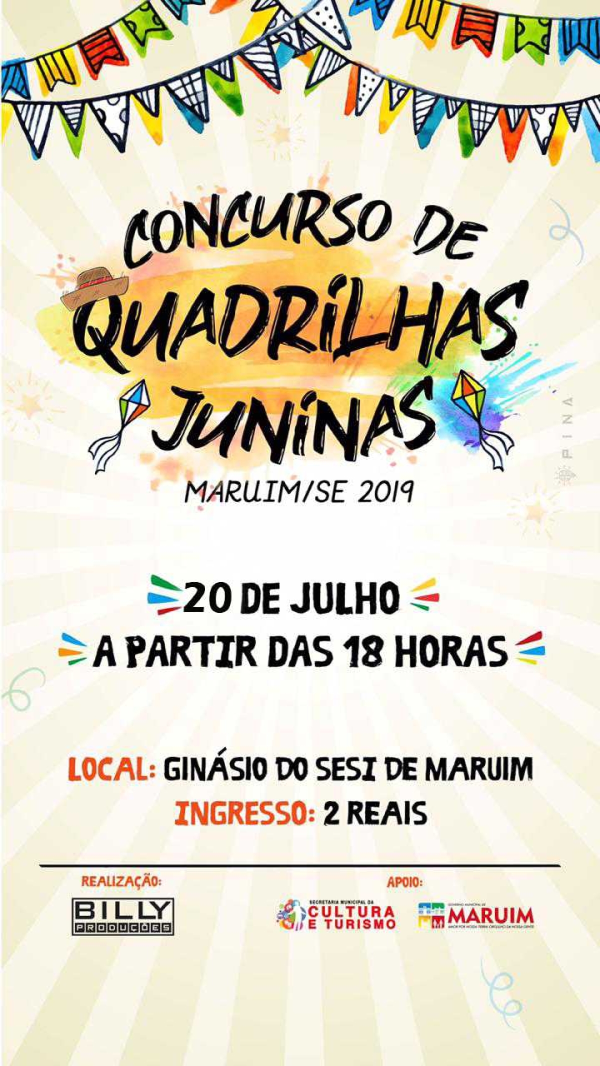 Maruim reúne quadrilhas juninas de oito municípios (Imagem: Divulgação)