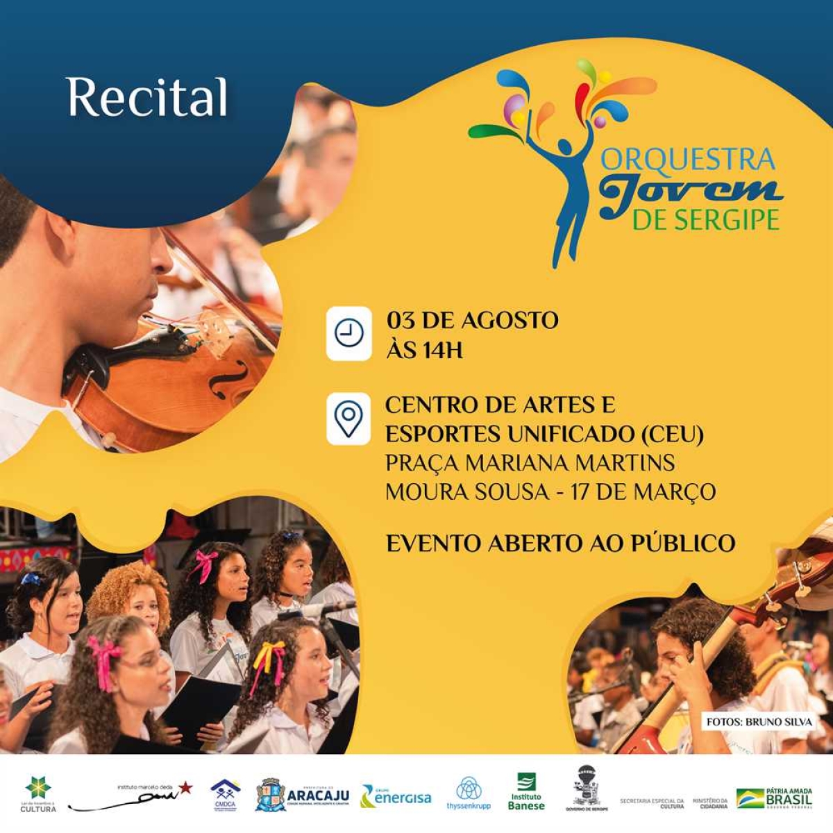 Orquestra Jovem de Sergipe realiza recital no bairro 17 de Março (Foto: Divulgação)