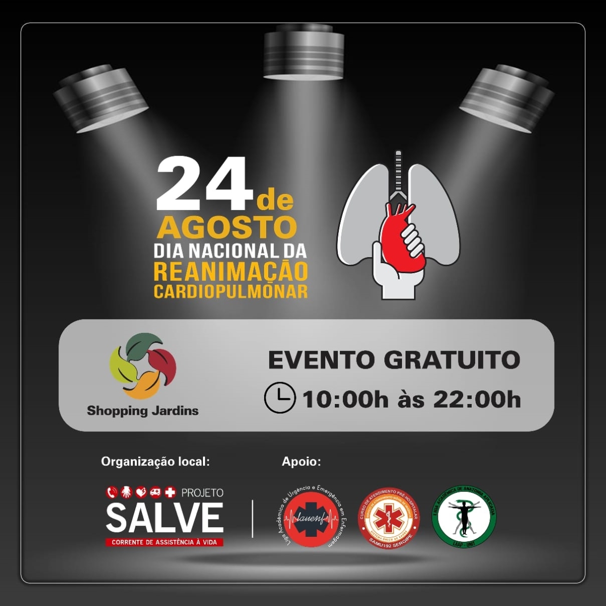 Aprenda a salvar vidas no Shopping Jardins (Imagem: Divulgação)