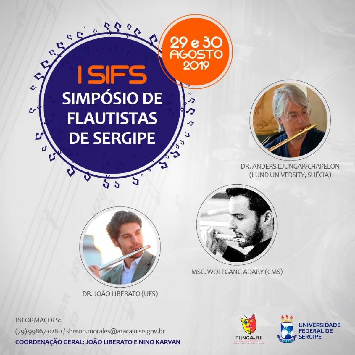 Acontece em Aracaju o I Simpósio de Flautistas de Sergipe com presença especial de flautista sueco (Imagem: Divulgação)