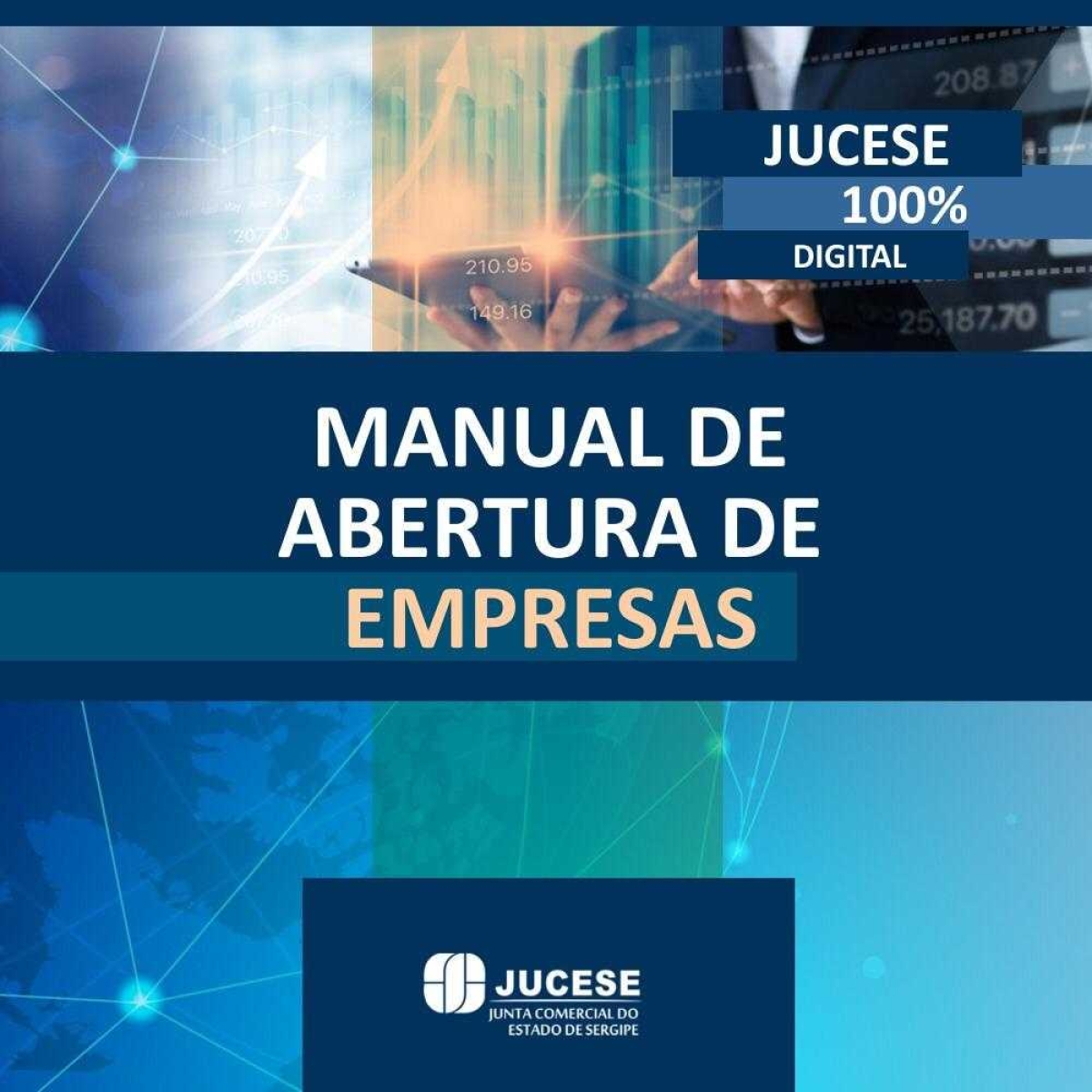 Jucese disponibilizou um manual com o passo a passo do registro 100% digital (Imagem: Jucese/SE)