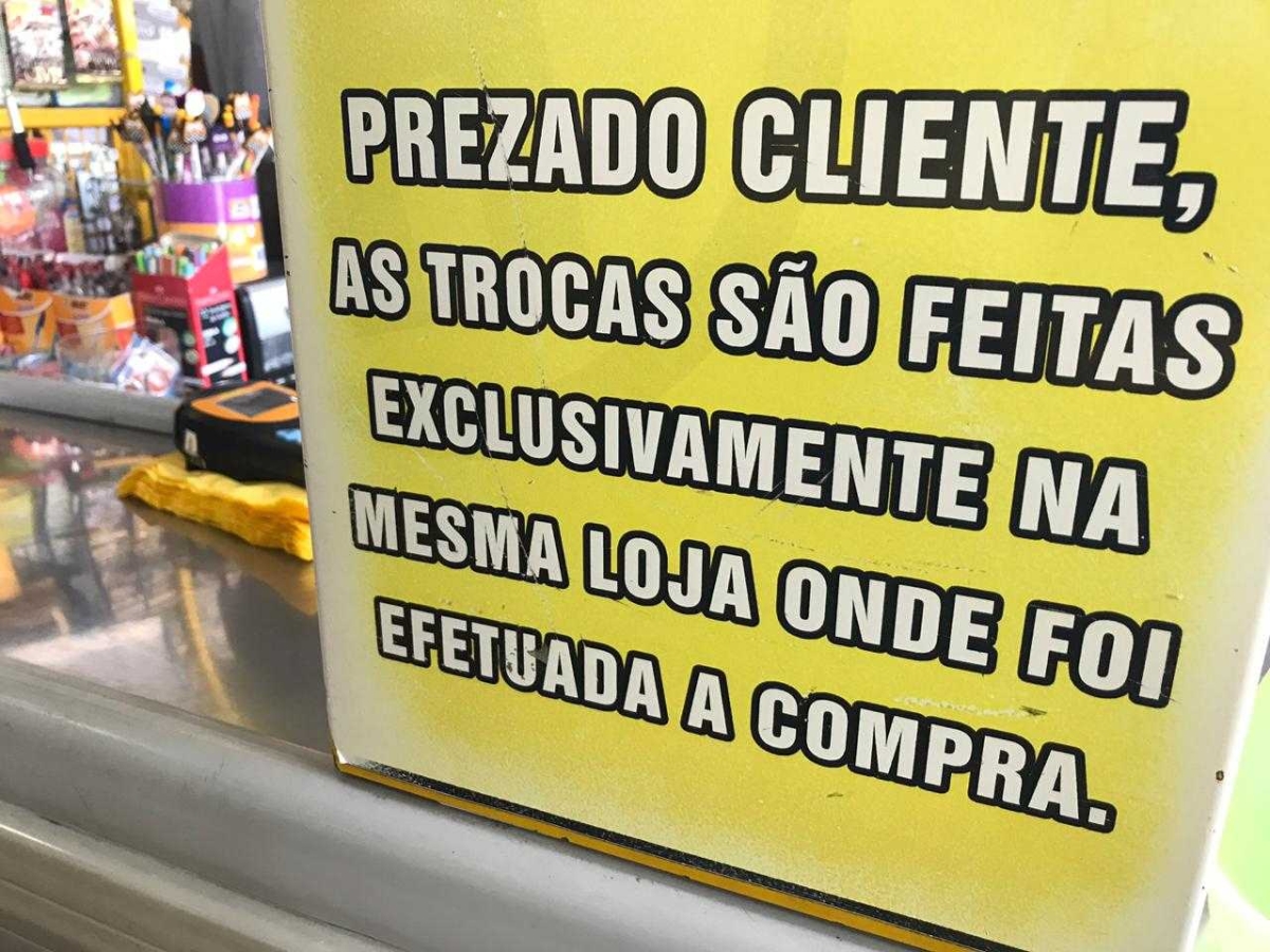 Atenção à política de troca das lojas (Foto: Semdec/Aracaju)