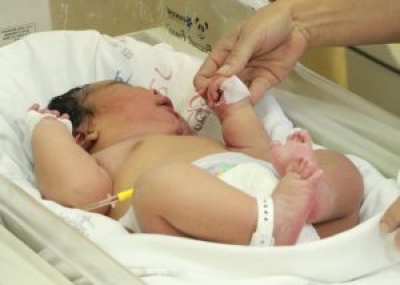 Bebê gigante nasce na Maternidade Nossa Senhora de Lourdes (Foto: Valter Sobrinho/ SES/SE)