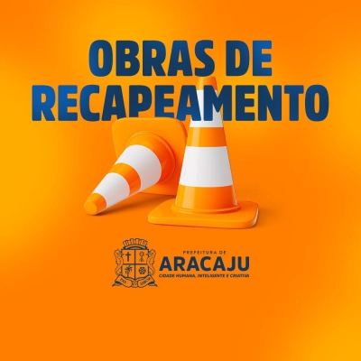 Aviso de recapeamento: para avanço da obra, Beira Mar permanece com binário até sexta, 4/10 (Imagem: Prefeitura de Aracaju)