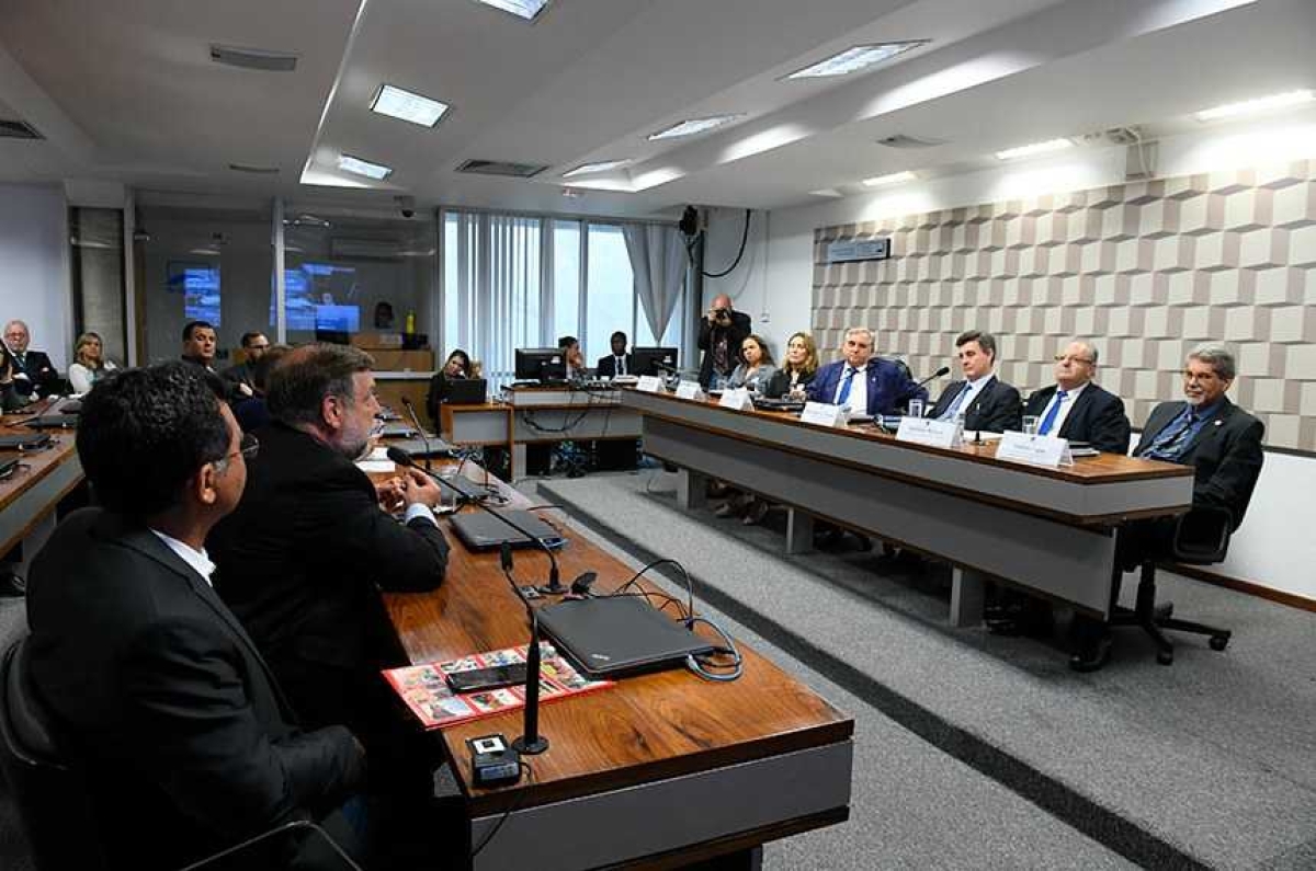 Audiência pública da CE ouviu representantes do setor da Educação sobre o projeto do senador Izalci Lucas (PSDB-DF), que presidiu a reunião (Foto: Roque de Sá/ Agência Senado)