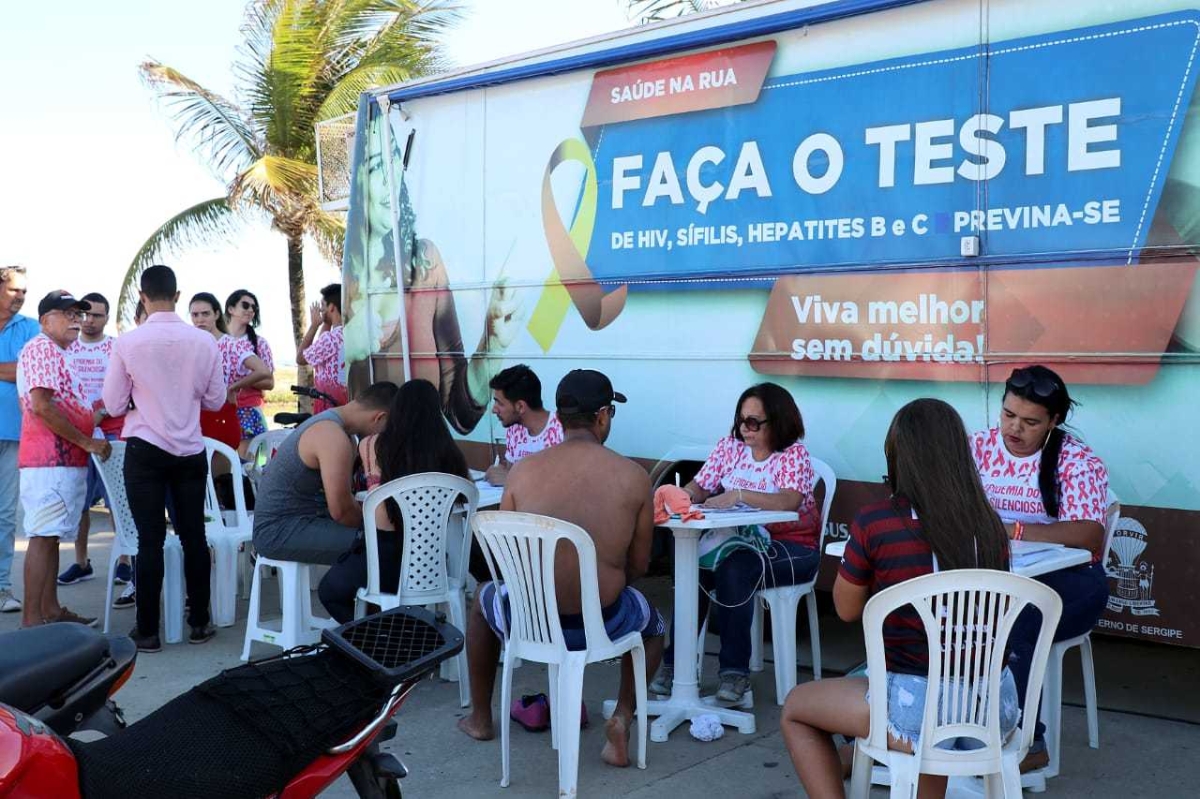 SES divulga Programação da Unidade Móvel para os testes rápidos de HIV, Sífilis e Hepatites B e C (Foto: Valter Sobrinho/ SES/SE)
