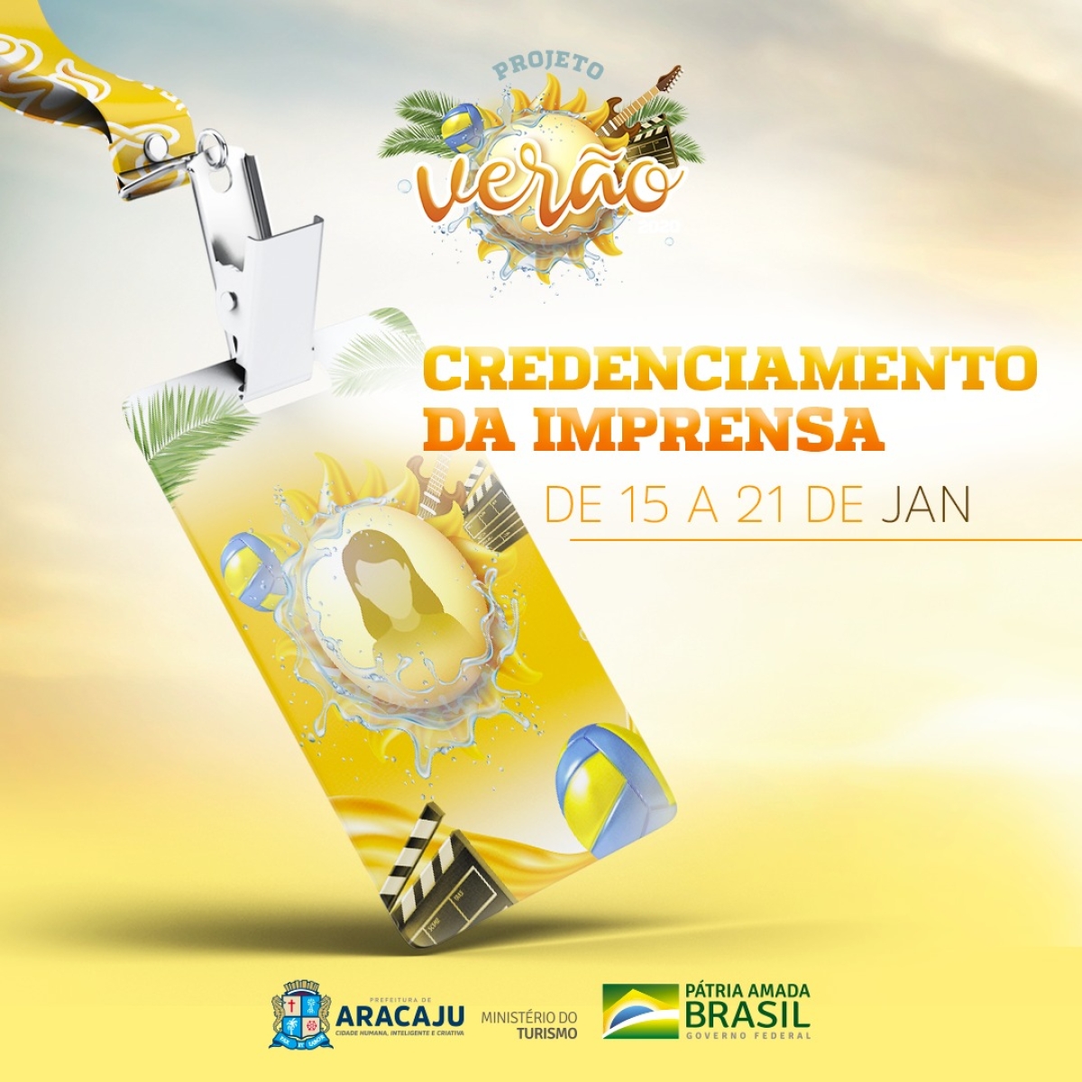 Prefeitura inicia credenciamento da imprensa para o Projeto Verão nesta quarta, 15/1 (Imagem: Prefeitura de Aracaju)