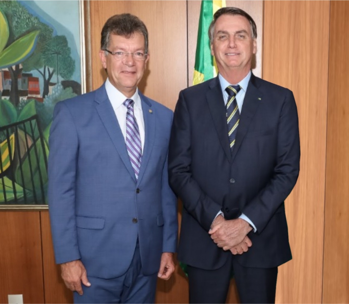 Laércio fala com Bolsonaro sobre a inserção de pessoas com mais de 50 anos no mercado de trabalho (Foto: Site Laércio Oliveira)