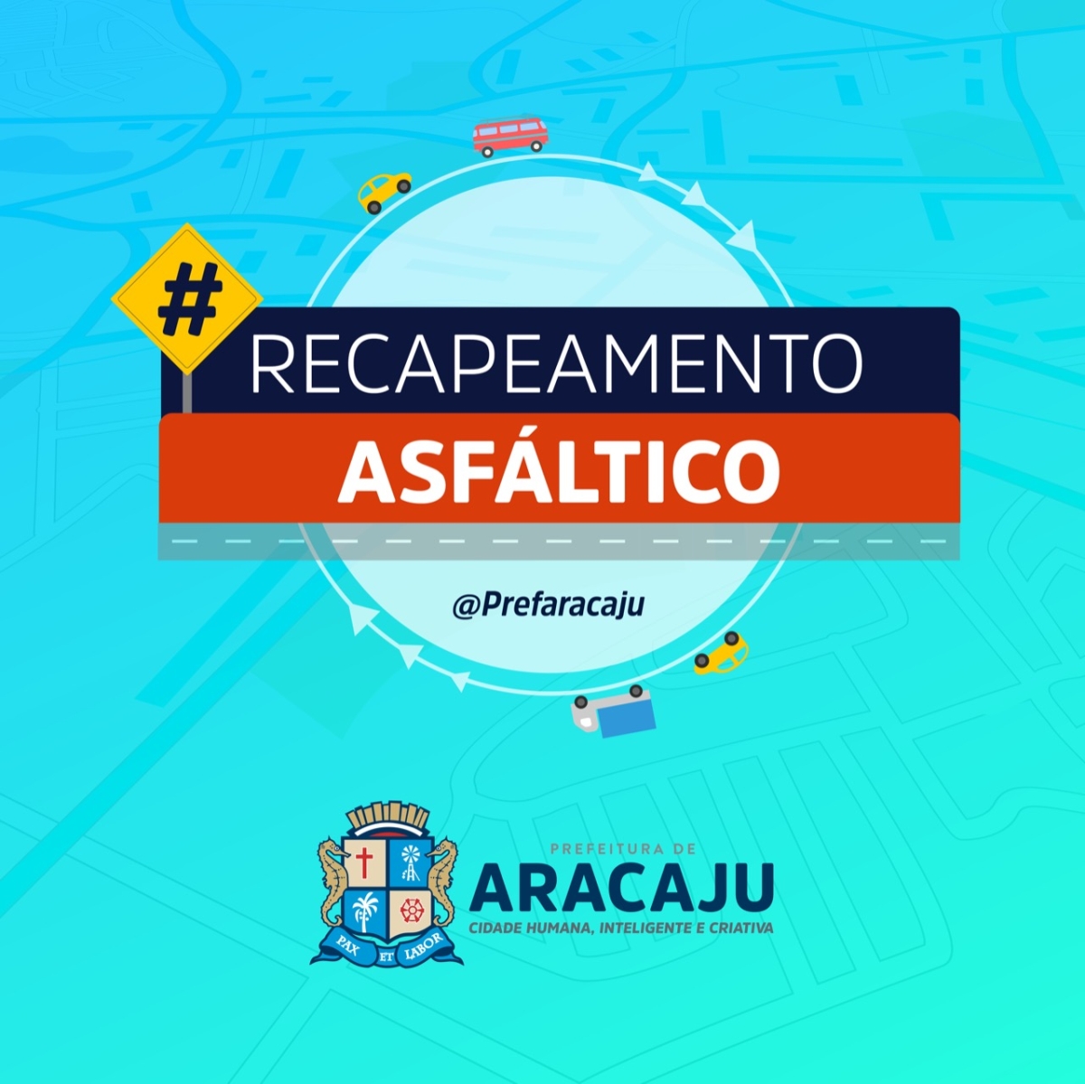 Recapeamento asfáltico: vias em obras continuam com interdições no trânsito nesta segunda, 17/2 (Imagem: Prefeitura de Aracaju)