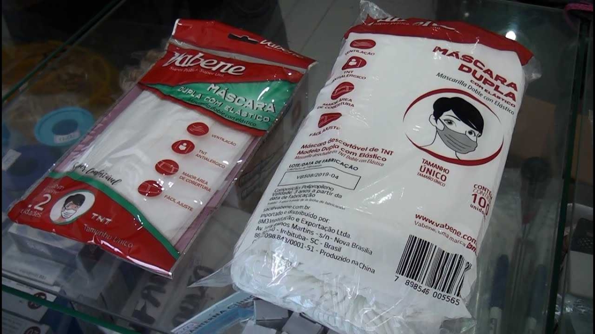 Lojas têm estoques de máscara esgotados após suspeitas de coronavírus (Imagem: Reprodução de vídeo/ YouTube/ Portal Infonet)