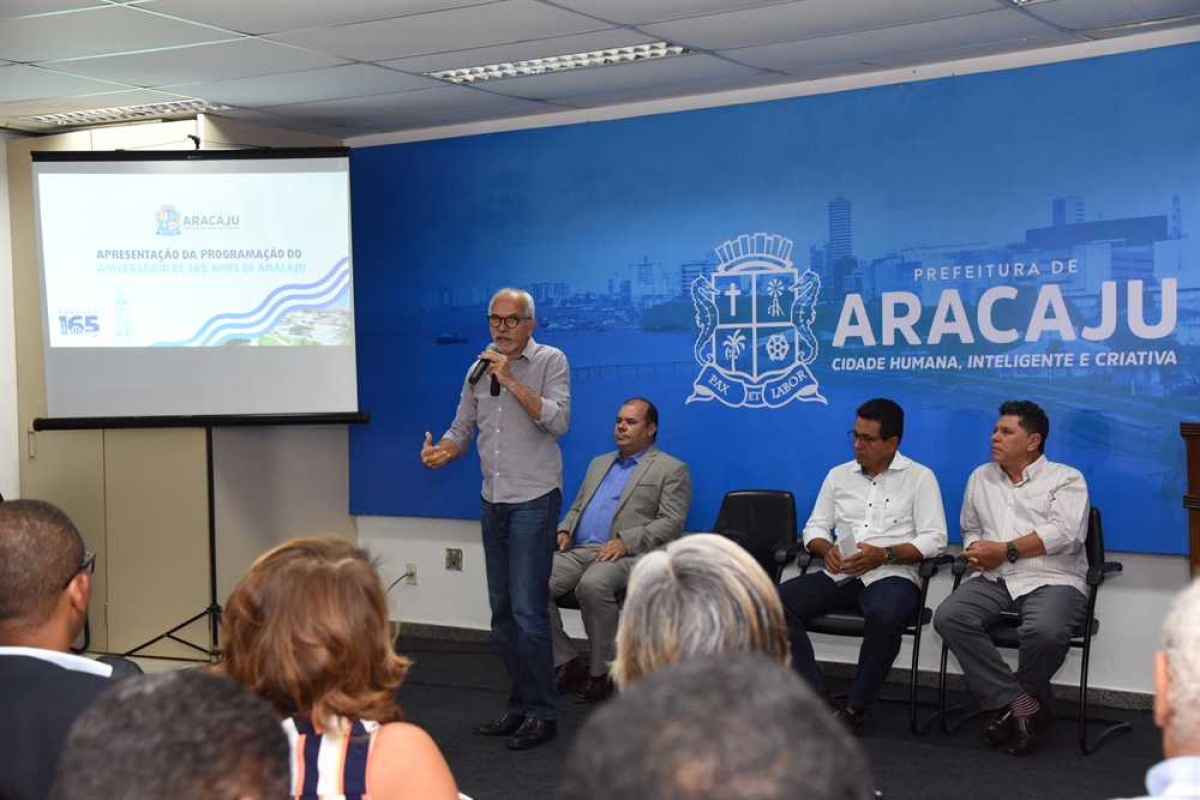 Prefeito lança programação comemorativa pelos 165 anos de Aracaju (Foto: Ana Lícia Menezes/ PMA)