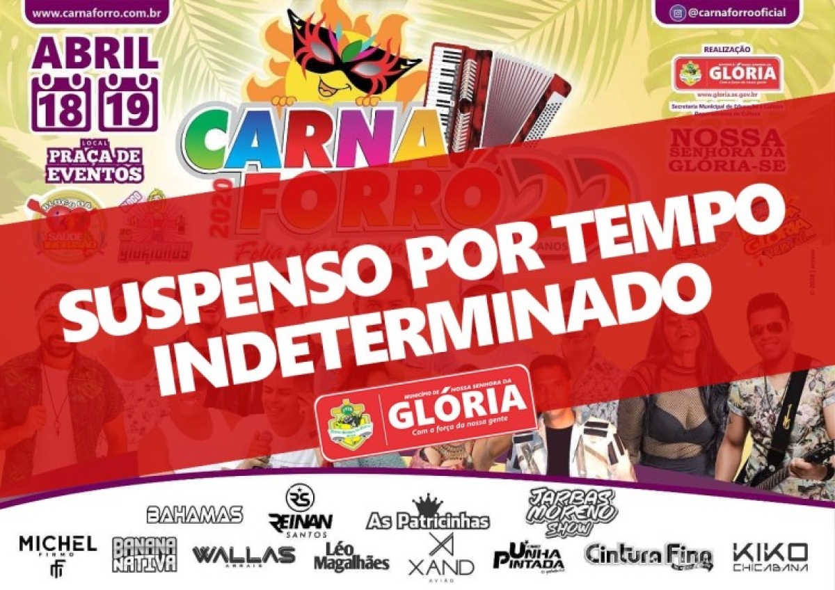 Glória: Canarforró 2020 é suspenso por tempo indeterminado (Imagem: Divulgação)