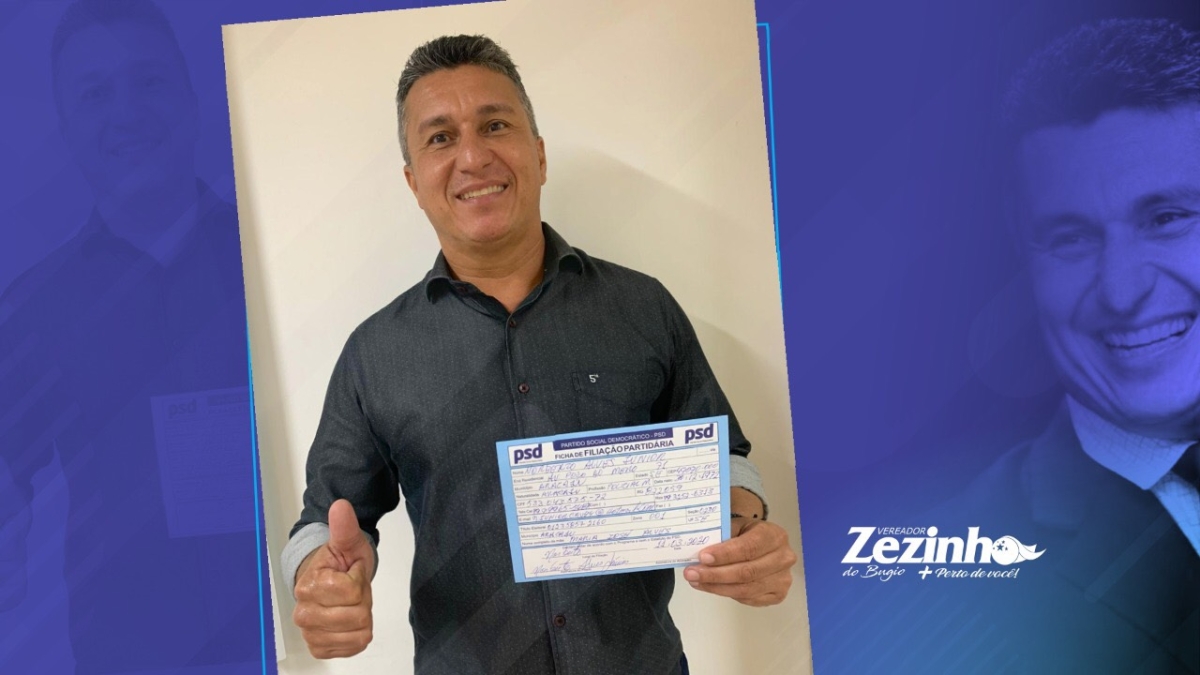 Zezinho no PSD: a casa é nova, mas a luta pelo meu povo continua firme (Foto: Assessoria Zezinho do Bugio)