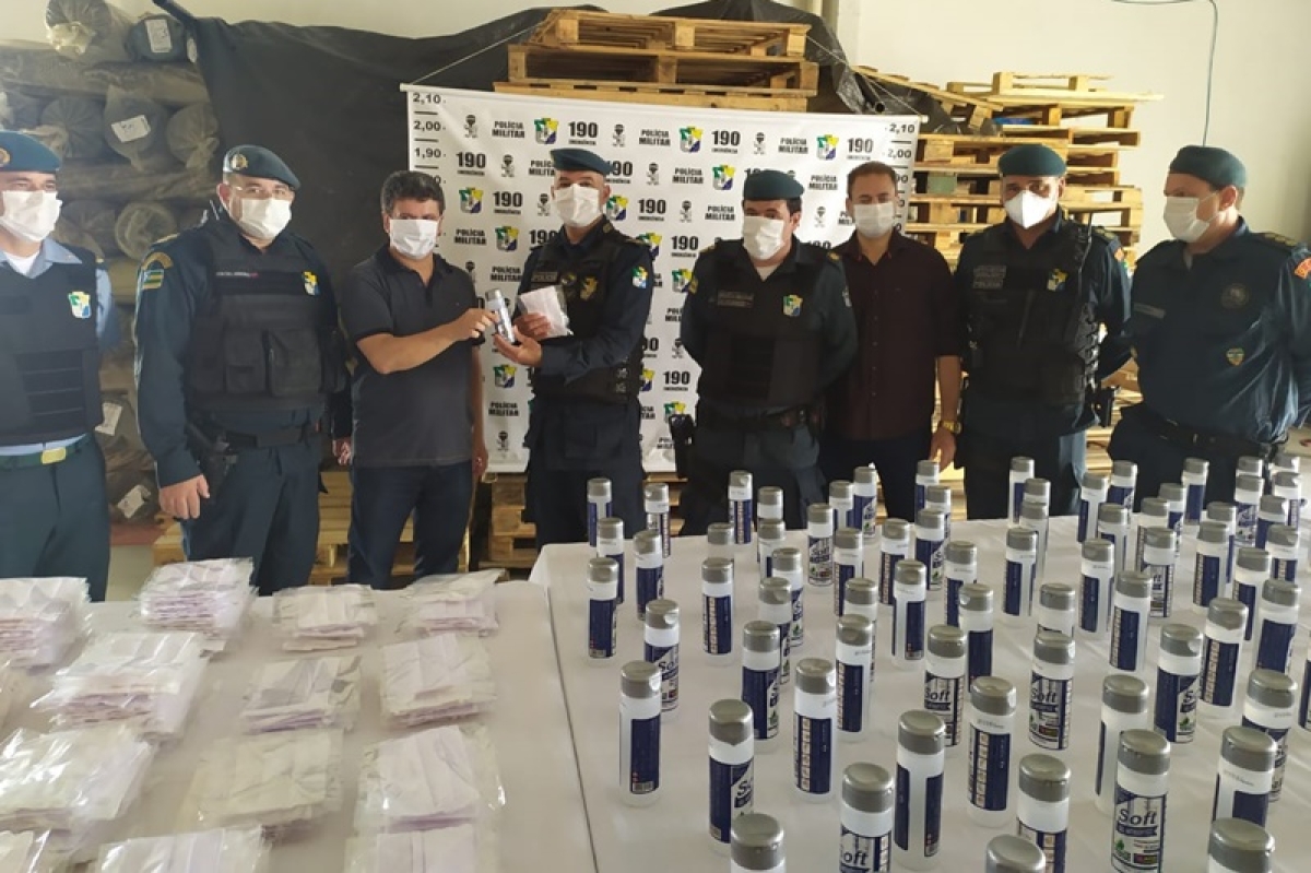 Polícia Militar recebe doação de cinco mil máscaras em Tobias Barreto (Foto: PM/SE)
